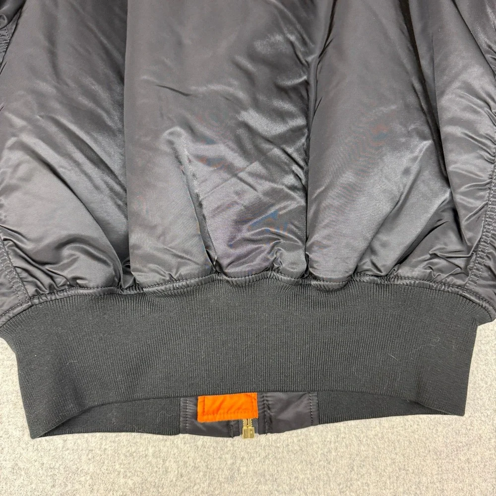Alpha Industries MA-1 Flight Jacket Large Black Crew Bomber MJM21000C1 NWT